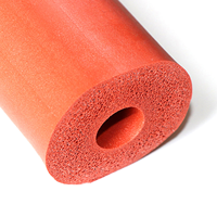 Tube en silicone souple rouge/noir, flexible, résistant à la chaleur, en mousse, pour la protection des câbles du guidon, modèle anti-rayures