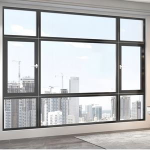 Fenêtre à battants en aluminium à rupture de pont thermique, insonorisée et résistante aux ouragans, personnalisable, <span class=keywords><strong>prix</strong></span> usine économique - Product Image 6