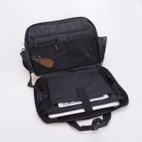 Sacoche d'affaires SINCERE en toile souple, sacoche de messagerie de bureau, sacoche pour ordinateur portable, fermeture éclair, style tendance, garniture en sangle noire