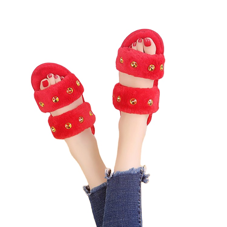 2020 Новые Модные Недорогие плюшевые детские сандалии для девочек и сланцы для девочек