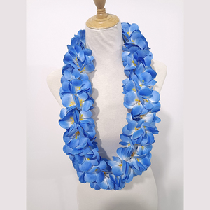 Hula Dance Flower Neck <span class=keywords><strong>Lei</strong></span> seta artificiale Plumeria <span class=keywords><strong>Lei</strong></span> KN-hl074 Festival Celebration collana School Performance Wreath - Product Image 3