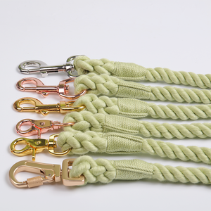 Correa de cuerda para perro hecha a mano al por mayor, cuerda de algodón hecha a mano teñida de color resistente, correa de cuerda para perro multifunción - Product Image 2