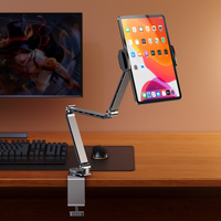 Support de tablette portable FEIXIANG X62 en alliage d'aluminium à trois sections, réglable, pour tablette et PC, support paresseux