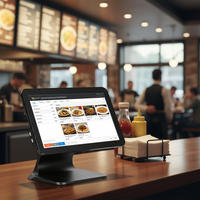 Système de point de vente (POS) avec écran tactile de 15,6 pouces, Windows 10, processeur Intel I5, 8 Go de RAM, 128 Go de stockage, imprimante thermique, caisse enregistreuse haute résolution