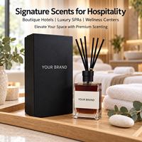 Diffuseur de parfum à bâtonnets 500 ml, parfum longue durée, flacon en verre noir avec bâtonnets pour la maison et l'hôtel