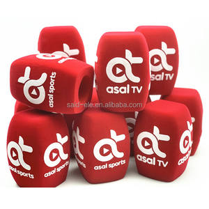 Pelindung Mikrofon Busa untuk TV Olahraga Somalia Asal, Logo Merek Tercetak, Bendera Mikrofon untuk Reporter - Product Image 3