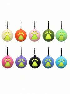 ODM özelleştirilmiş tasarım silikon köpek oyuncak top tutucu evcil hayvan topu kapak promosyon özel Logo tenis tutucu ile karabina - Product Image 6