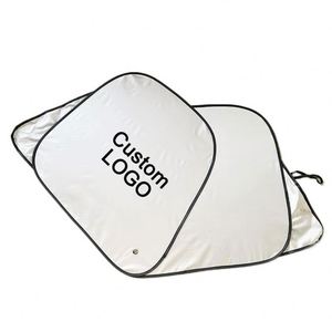 Yy790 Custom Printing Front Windshield Polyester Uv <b>Sun</b> <b>Shades</b> Auto Double Sunshade Logo Foldable 2-Piece Car Sunshades - Product Image 1