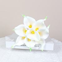 Mini Fleur Artificielle Lotus Fer à Cheval en PU, toucher réel, pour décoration saisonnière et bouquet de décoration intérieure