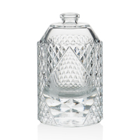Bouteille de parfum en verre transparent gaufré à base épaisse, OEM ODM, vente en gros, flacon diffuseur de parfum vide haut de gamme, vente chaude