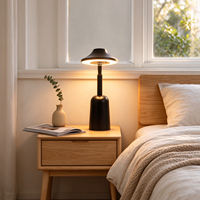 Lampe de bureau moderne rechargeable par USB, RGB tactile, 6 vitesses, hauteur réglable, veilleuses, lampe de chevet LED pour chambre d'hôtel