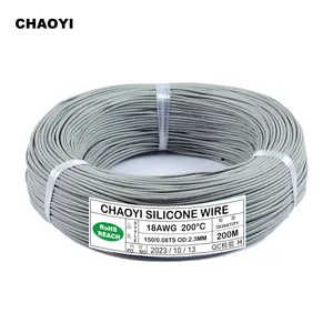 Free Sample Silicone Cable 2 4 6 7 8 10 12 13 14 16 18 20 22 24AWG Flexible 8 Gauge Tinned Copper Conductor Silicone Rubber Wire