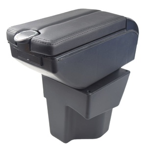 Vtear Elegante Caja de Almacenamiento Deslizante de ABS y Cuero PU con Portavasos para <span class=keywords><strong>Kia</strong></span> <span class=keywords><strong>Rio</strong></span>/<span class=keywords><strong>Rio</strong></span> GT 2012-2020 - Product Image 1