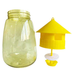 Trampa para Insectos de Huerto Reutilizable, Fabricada en China, Atrapa Moscas de la Fruta, Trampa para Drosophila, <span class=keywords><strong>Botella</strong></span> de Plástico Amarilla Colgante - Product Image 5