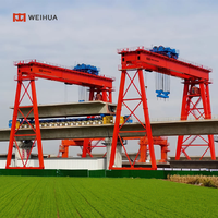 Grue portique à double poutre pour levage de poutres préfabriquées, type cadre à poutres ou type charpente, à montage sur rail, à vendre