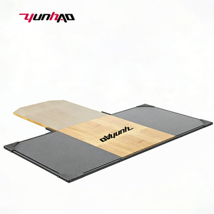 Piattaforma per Sollevamento <span class=keywords><strong>Pesi</strong></span> a T per Power Rack, in Legno Massello con Centro Ammortizzante in Gomma, per Palestra - Product Image 3