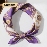 Bandana carré en coton 100% personnalisé avec logo, impression par sublimation numérique, taille personnalisée, fabrication chinoise