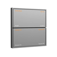 Interrupteur mural intelligent tactile KNX D29A standard britannique, étanche, gris noir, aluminium de luxe, pour système de maison intelligente