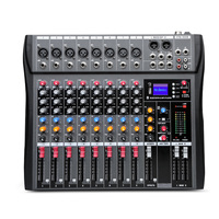 Console de mixage audio professionnelle analogique série T-MG 6CH 8CH 12CH 16CH avec Bluetooth USB Alimentation fantôme 48V