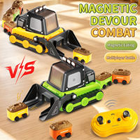 ITTL RC Excavatrice Gourmande Multijoueur Interactive Mini Voitures de Course à Contrôle à Distance Jouets Camions de Construction pour Enfants