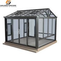 Techo triangular de lujo al aire libre de aluminio Solarium Sunrooms Casa de cristal