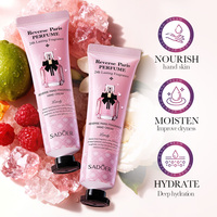 Crème pour les mains SADOER au parfum de diamant, acide hyaluronique, hydratante et nourrissante pour les peaux sèches d'automne/hiver, anti-gerçures pour la peau des mains