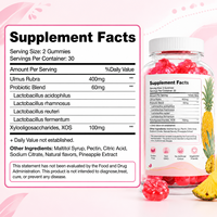 Gummies Probiotiques Saveur Ananas Favorisant l'Équilibre Naturel du pH Soutien Immunitaire pour Femmes 60 Unités 2 Gummies par Jour OEM ODM HALAL