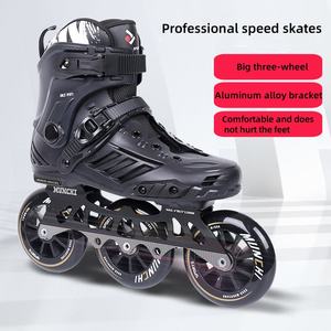 <span class=keywords><strong>Patins</strong></span> en Ligne de Vitesse Professionnels de Haute Qualité 3 Roues pour Homme Adulte, Chaussures de Roller pour Extérieur avec Effet Clignotant - Product Image 5