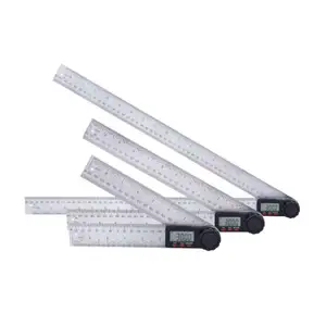 Customize OEM Digital Display Angle Ruler Two In One Plastic Angle Ruler Goniometer Black Vernier Caliper Level Ruler