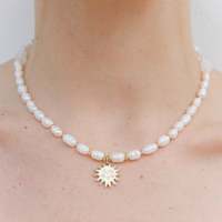 Collier de perles d'eau douce en gros, ensemble baroque, bijoux pour femmes