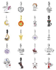 Panjia Dora – ensemble de bijoux en zircon plaqué argent blanc en forme de cœur, boucles <span class=keywords><strong>d</strong></span>'oreilles unisexes, bracelets de style européen - Product Image 2