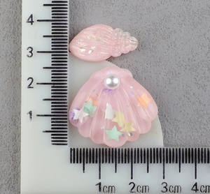 Perle conque bricolage <span class=keywords><strong>colle</strong></span> résine artisanat résine résine breloques Flatback <span class=keywords><strong>pour</strong></span> la décoration - Product Image 6