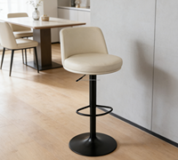Commande en gros TUQ CHAIR Tabourets de bar modernes blancs à coussin épais et vérin hydraulique pour cuisine, pour la distribution