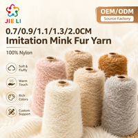 Fil à tricoter fantaisie en fausse fourrure de vison FDY, imitation vison, 1,3 cm, 2 cm, 100 % nylon, doux, duveteux, anti-chute, vente en gros d'usine