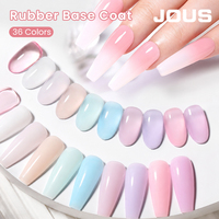 JOUS Nail Manufacture Prix Usine Qualité Supérieure 15 ML Multifonction Sans Résidu Haute Brillance OEM Personnalisable Gel UV Base Coat Caoutchouc