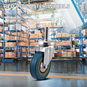 YIRO Durable PU Solid Red Load Plate Lenkrad mit Bremse Anpassbarer Stahl Pneumatik Stil 1 Jahr Garantie - Product Image 2