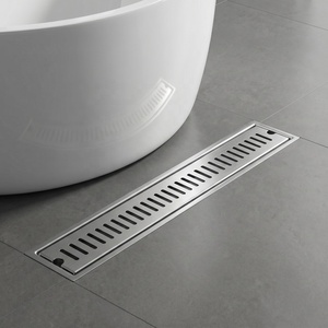 Ralo de Chuveiro Linear Moderno para Hotel, Retangular, com Coletor de Cabelos, Pés Ajustáveis, Anticorrosão, Ecológico, para Banheiro - Product Image 3
