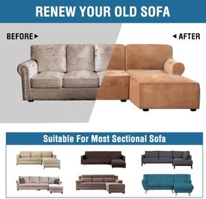 <span class=keywords><strong>Copridivano</strong></span> <span class=keywords><strong>Angolare</strong></span> a L con Chaise Longue Destra in Ricco Velluto, 2 Pezzi, <span class=keywords><strong>per</strong></span> <span class=keywords><strong>Divano</strong></span> Componibile a 3 Posti, Extra Large, Fodera Moderna in 1 Pezzo - Product Image 6