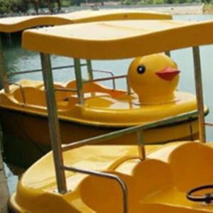 เรือถีบเป็ดเหลือง 2 ที่นั่ง วัสดุพลาสติก สำหรับสวนสาธารณะในเมือง - Product Image 5