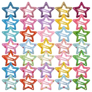 20 Stück Bunte Stern-Haarspangen & Rutschfeste Metall-Haarnadeln für Frauen Niedliche <span class=keywords><strong>Kawaii</strong></span> Elegante Accessoires Kartonverpackung Geschenk - Product Image 2