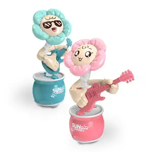 Novidades Girassol Música Dança Flor Brinquedos Crianças Electric Glide Dança Girassol Boneca Brinquedo Bebê Aprendizagem Brinquedos Engraçados