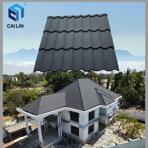 하이 퀄리티 밀라노형 갈반루메 석재 코팅 금속 지붕을 사용한 신금속 건축 자재