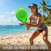 Raquette de beach tennis professionnelle en fibre de carbone, cadre de 38 mm, noyau en EVA, pagaie légère pour l'entraînement, 360 g