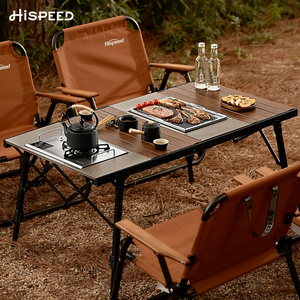 Hispeed BBQ Garden Outdoor Picnic Adjustable Aluminum Lightweight IGT Portable Camping <strong>Foldable</strong> <strong>Table</strong> - Product Image 1