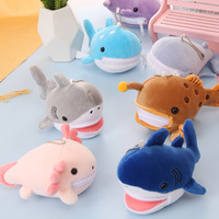 Peluche Baleine Beluga, Requin et Salamandre, Sac à Dos, Porte-monnaie, Figurine, Pendentif 15cm Unisexe