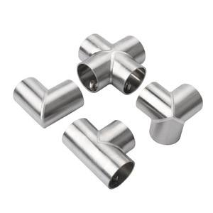 Stainless Steel Pipe Connectors JNT-100 Durable Round Joint For Clothes Rack Shelf Support - Product Image 3