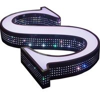 Lettres en métal 3D avec éclairage LED sur le côté, logo d'entreprise personnalisé, enseigne lumineuse pour devanture de magasin, décoration publicitaire, étanche IPX6