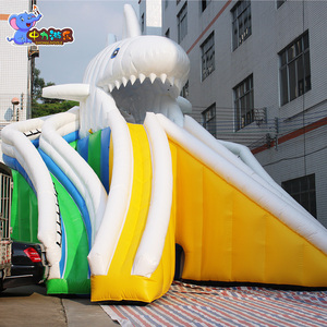 Ngoài trời công viên nước, cá mập <span class=keywords><strong>Inflatable</strong></span> trượt Hồ bơi bơm hơi khổng lồ trượt nước cho người lớn - Product Image 5