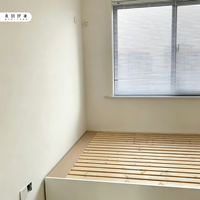 Suite de chambre à coucher moderne de luxe en bois, gain de place, avec lit tatami, armoire et bureau, mobilier pour petits espaces