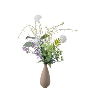 CallaFloral ช่อดอกกุหลาบประดิษฐ์สีขาวนมในแจกันโลหะ ของตกแต่งโต๊ะงานแต่งงาน ขนาด 120 ซม. - Product Image 5